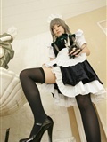Black silk game beauty [Cosplay] izayoi Sakuya Japanese super seductive beauty photo(36)